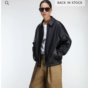 [SOLD] Oak and Fort Vegan Leather Jacket Black XS